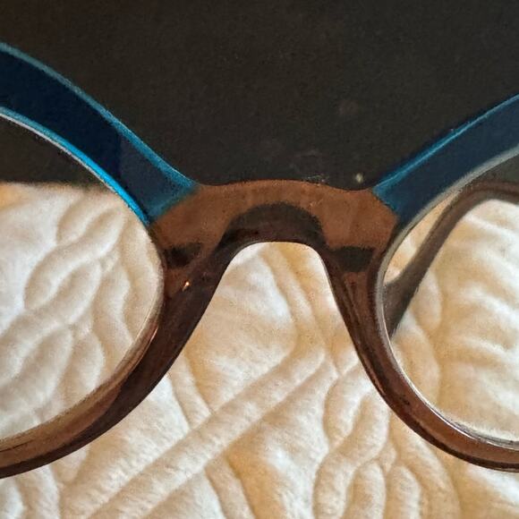 Anne et Valentin Blue and Brown and cross hatch handmade gorgeous frames - Picture 10 of 11